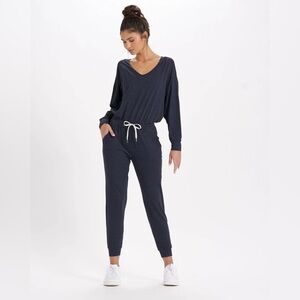 Vuori - Long-Sleeve Lux Jumpsuit (Midnight Heather) — NEW, with tags